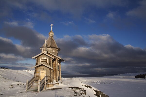 Russische Kirche in der Antarktis